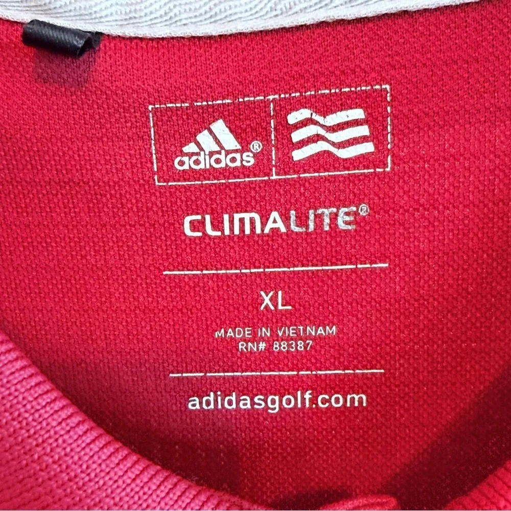 Adidas Classic Red Golf Polo Shirt